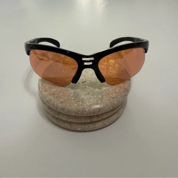 adidas Men's Black Frame Sunglasses with Orange Lenses - Picture 2 of 6